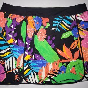 Lauren Ralph Lauren Active Womens Multicolored Floral Pattern Skort Size XL